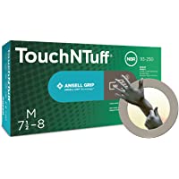 Ansell TouchNTuff 93-250 Nitrilo Guante contra productos químicos- Tamaño 9.5-10 (100 Guantes)
